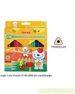 Joyko Color Pencil CP-TR-24PB (24 color) Triangle Pensil Gambar 24 Warna