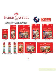 Contoh Faber-Castell Colour pencils in tin case 12 L (115844) Pensil gambar 12 Warna kemasan kotak kaleng merek Faber Castell