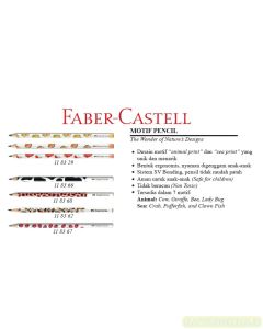 Gambar Pensil Kayu Faber Castell 9000 2B 3B 4B 5B 6B 7B 8B H HB motif bee cow giraffe ladybug merek Faber Castell