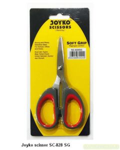 Contoh Gunting Serbaguna Kertas dan Kain Joyko Scissors SC-828 SG (Soft Grip) merek Joyko
