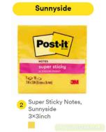 Contoh Alat Perlengkapan Kantor merk 3M Post-it , Gambar Produk 3M Post-it 654-1SS3Y Super Sticky Note Sunny Side 76x76mm 90 Sheets harga 15800 di Toko Peralatan Sekolah Murah