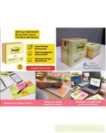 3M Post-it 654-5ASST Sticky Note Colour 76x76mm 500 Sheets