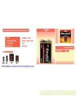Foto produk ABC Battery Alkaline 9 Volt (6LR61) harga normal 40500 di Toko Alat Tulis Grosir Bina Mandiri Stationery