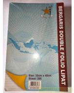 Jual Kertas Bergaris Ukuran Folio (Engkel) & Double Folio (D/F) merk Bintang obor di Toko Alat Tulis Bina Mandiri Stationery