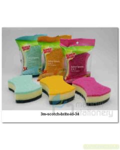 Katalog alat-alat kantor 3M Scotch Brite,  3M Scotch Brite Sabut Hijau Dua Sisi harga normal 11000 di Supplier Alat Tulis Bina Mandiri Stationery