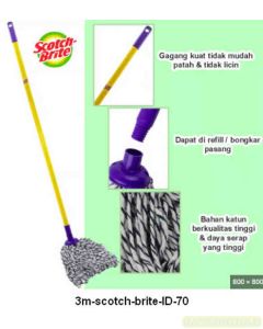 Katalog alat-alat kantor 3M Scotch Brite,  3M Scotch Brite Pel Katun Bulat Set harga normal 117500 di Supplier Alat Tulis Bina Mandiri Stationery