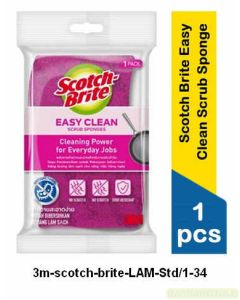 Katalog alat-alat kantor 3M Scotch Brite,  3M Scotch Brite Easy Clean Scrub Sponge AB 1EA harga normal 9100 di Supplier Alat Tulis Bina Mandiri Stationery