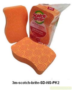 Katalog alat-alat kantor 3M Scotch Brite,  3M Scotch Brite Scrub Dots NS 2Pcs/Pack harga normal 20500 di Supplier Alat Tulis Bina Mandiri Stationery