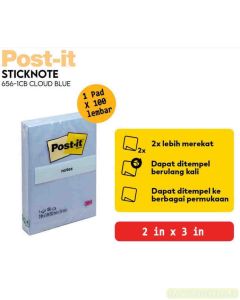 3M Post-it 656-1CB Sticky Note Cloud Blue 51x76mm