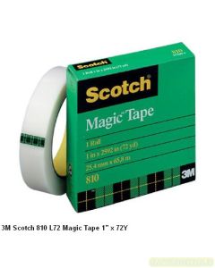 Katalog 3M Scotch harga murah & terjangkau, Image ATK Sekolah SIPLAH 3M Scotch 810 L72 Magic Tape 1 inch x 72Y harga normal 76500 di Distributor ATK Bina Mandiri Stationery