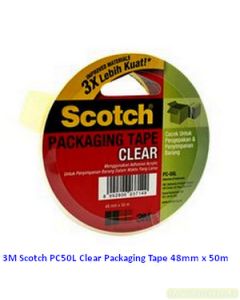 Katalog 3M Scotch harga murah & terjangkau, Image ATK Sekolah SIPLAH 3M Scotch PC50L Clear Packaging Tape 48mm x 50m harga normal 26500 di Distributor ATK Bina Mandiri Stationery