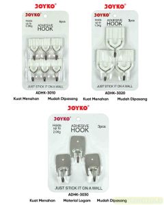 Toko Atk Grosir Bina Mandiri Stationery Jual Gantungan Kait Tempel di Dinding merk Joyko Adhesive Hook serial ADHK