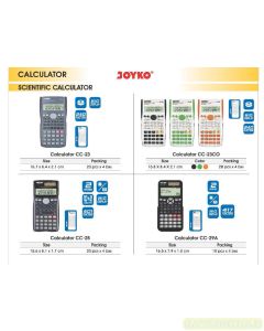 Toko Atk Grosir Bina Mandiri Stationery Jual Kalkulator Scientific (Ilmiah) untuk Pendidikan aritmetika fisika dan Matematika CC-23/CC-23CO/CC-25/CC-29A