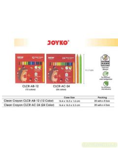 Toko Atk Grosir Bina Mandiri Stationery Jual Krayon - Crayon Clean Joyko Yang Tidak Mengotori Tangan Miliki Tip Yang Kecil Dan Lebar Yang Nyaman Digunakan Untuk Mewarnai