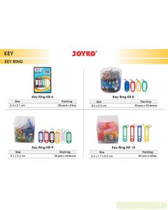 Toko Atk Grosir Bina Mandiri Stationery Jual Key Ring aksesori Tag-Label nama kunci / Gantungan Kunci Joyko