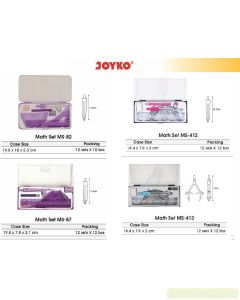 Toko Atk Grosir Bina Mandiri Stationery Jual Harga ATK Sekolah Jangka Joyko Math Set Lengkap Plus Penggaris & Busur Derajat