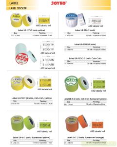 Toko Atk Grosir Bina Mandiri Stationery Jual Stiker Label Roll Harga Barang Minimarket 1 baris/2 baris Murah terjangkau di Toko ATK Bina Mandiri Stationery