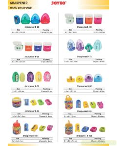 Toko Atk Grosir Bina Mandiri Stationery Jual Serutan Peruncing Pensil Kecil Kantor/Sekolah Animasi lucu unik Joyko Sharpener B Series