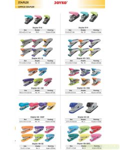 Toko Atk Grosir Bina Mandiri Stationery Jual Mesin Stapler Kecil-Mini-Sedang Manual Joyko Lengkap di Supplier ATK