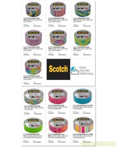 Distributor ATK alat tulis kantor grosir Jual Expressions Magic Tape Scotch C-214/C-314 19mm & Washi Tape 15mm beli di bina mandiri stationery
