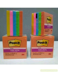 3M Post-it 654-5SSAU Super Sticky Note 76x76mm 450 Sheets