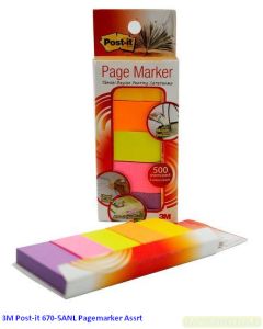 Contoh Alat Perlengkapan Kantor merk 3M Post-it , Gambar Produk 3M Post-it 670-5ANL Page Marker 19x50mm 500 Sheets harga 17200 di Toko Peralatan Sekolah Murah