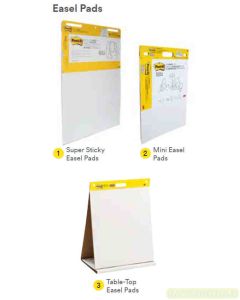 Contoh Alat Perlengkapan Kantor merk 3M Post-it , Gambar Produk 3M Post-it 577SS Mini Easel Pads 380x460mm 20 Sheets harga 245500 di Toko Peralatan Sekolah Murah
