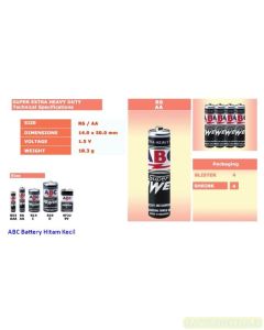Foto produk ABC Carbon Zinc Battery Super Power Kecil (R6/AA) harga normal 0 di Toko Alat Tulis Grosir Bina Mandiri Stationery