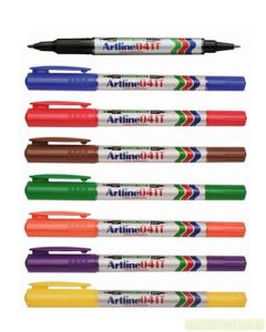 Macam macam perlengkapan sekolah Artline 041T Twin Marker Spidol Permanen Dual Tip/Dua Sisi Spidol Permanen Dual Tip/Dua Sisi dan gambarnya