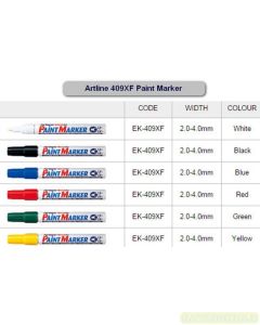 Katalog perlengkapan sekolah Artline 409XF Paint Marker Spidol Permanen Flat Style dan gambarnya