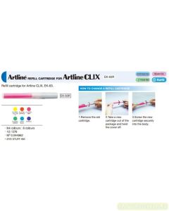Katalog perlengkapan sekolah Artline 63 Highlighter Pen Clix Stabilo Penanda Tulisan Clik Cetek Chisel Style dan gambarnya