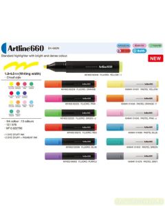 Highlighter Penanda Tulisan type Artline 660 Highlighter Fluoro Blue Stabilo Penanda Tulisan Chisel Style image