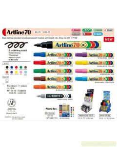e-catalogue gambar atk Artline 70 Permanent Marker Black Spidol Permanen Bullet Style