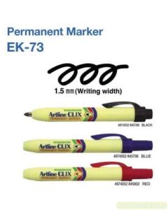 Brosur gambar alat tulis sekolah Spidol Permanen Clik Cetek Bullet Style Artline 73 Permanent Marker Clix