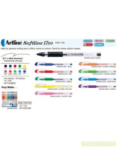 sample Image peralatan Ballpoint Roller Balls Rubberized Soft Grip Artline EGB-1700 Softline Gel Pen