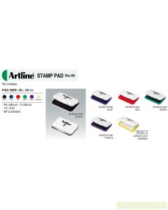 Contoh perlengkapan sekolah Artline EHJU-1 Stamp Pad No.00 Uninked (40 x 63 mm) Bantalan Tinta Stempel dan gambarnya