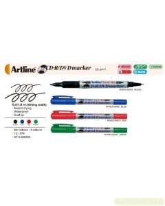 Brosur gambar peralatan sekolah Artline EK-841T CD-R Twin Marker Spidol Permanen