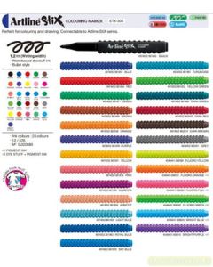 Katalog peralatan sekolah Artline ETX-300 Spidol Drawing Pen Stix Spidol Gambar Bullet Nib dan gambarnya