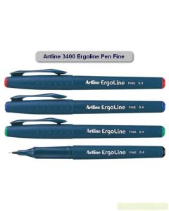 Brosur gambar peralatan kantor Artline 3400 Ergoline Pen Fine Ballpoint Pulpen Pena Fine Line