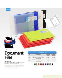 Foto Bantex 3431 PP Document File FC Plastik folder multiholes untuk aneka ring binder merek Bantex