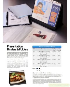 Bantex 5513 Flipover Presentation Binder A3 Landscape Blue or Black Map presentasi