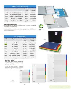 Gambar Buku Kartu nama Bantex 6010 PP Colour Divider A4 10 Divider merek Bantex