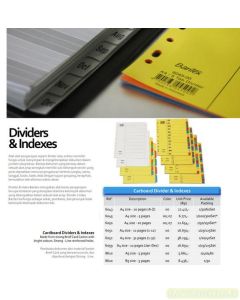 Jual Map berkas arsip Bantex 8610 Cardboard Divider A5 Potrait 5 DIV termurah harga grosir Jakarta