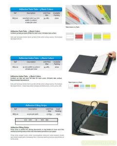 Contoh Sticky note pesan tempel Bantex 8872-00 Index Tabs 25mm 5 Colour merek Bantex