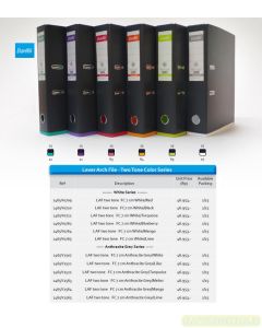 Jual Ordner binder map arsip Bantex 1465-0764 LAF Two Tone FC 7 cm white/Mango terlengkap di toko alat tulis