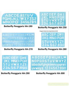 Gambar Penggaris Lettering Set (Huruf & Angka) Merk Butterfly