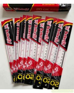 Foto Ruller mika mistar panjang Butterfly Penggaris BT-20 cm merek Butterfly