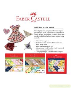 Contoh Kertas lipat bercorak motif Faber-Castell Origami Washipaper 15x15 cm (171515) merek Faber Castell