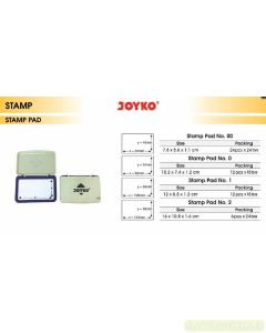 Jual Stamp Pad Joyko No. 0 | No. 00 | No. 1 | No. 2 Bak Bantalan Tinta Stempel/Cap  termurah harga grosir Jakarta