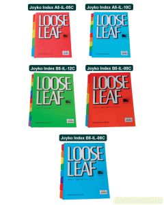 Gambar Joyko A5-IL-05C | A5-IL-10C | B5-IL-05C | B5-IL-08C | B5-IL-12C index Pemisah / Divider untuk Binder Note A5-B5 (5/8/10/12 tab warna) merek Joyko